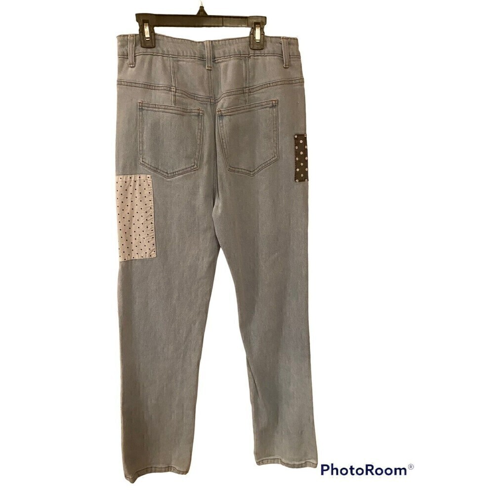 Mamba Jeans Light Wash Patch Jeans. Sz. 9 - Picture 2 of 3